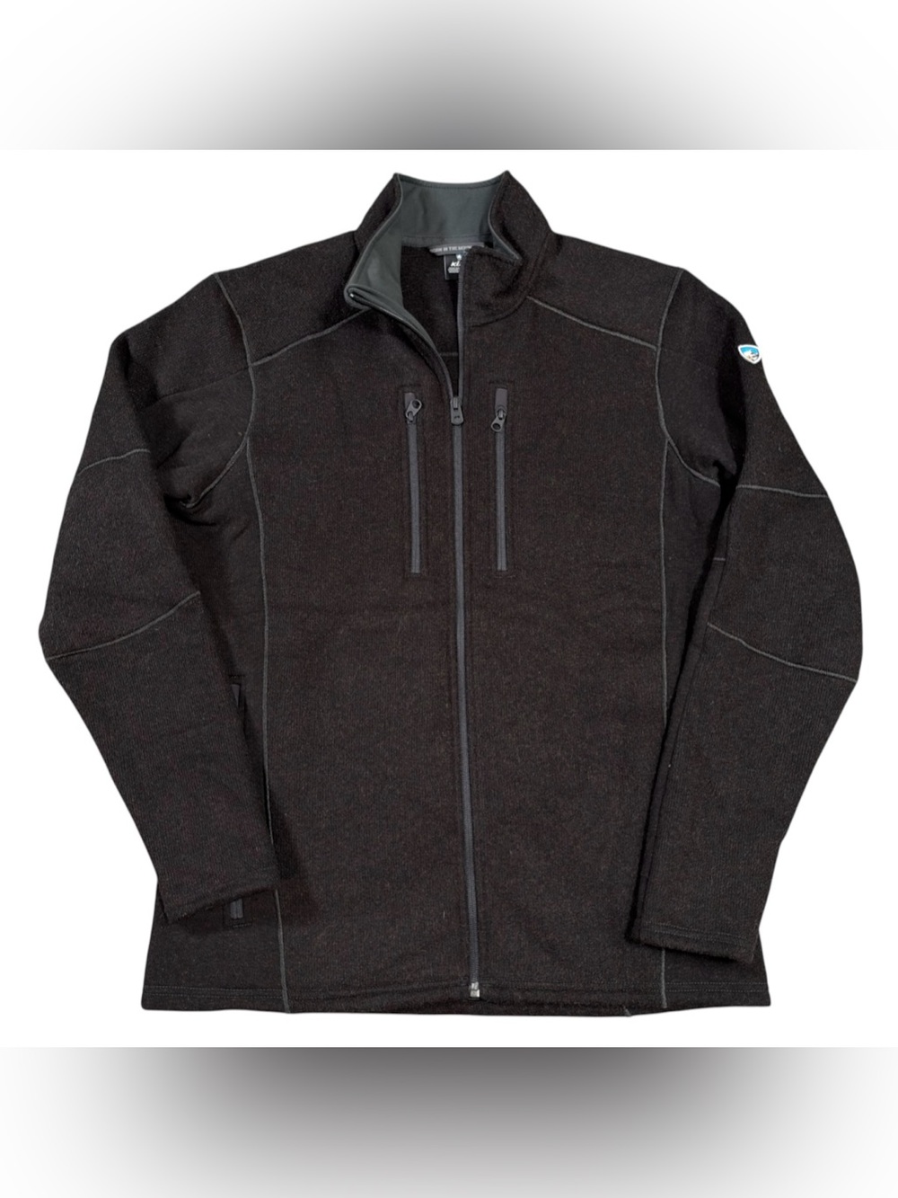 KUHL Interceptr Full Zip Premium Fleece Jacket Men’s Medium Charcoal Black NWOT